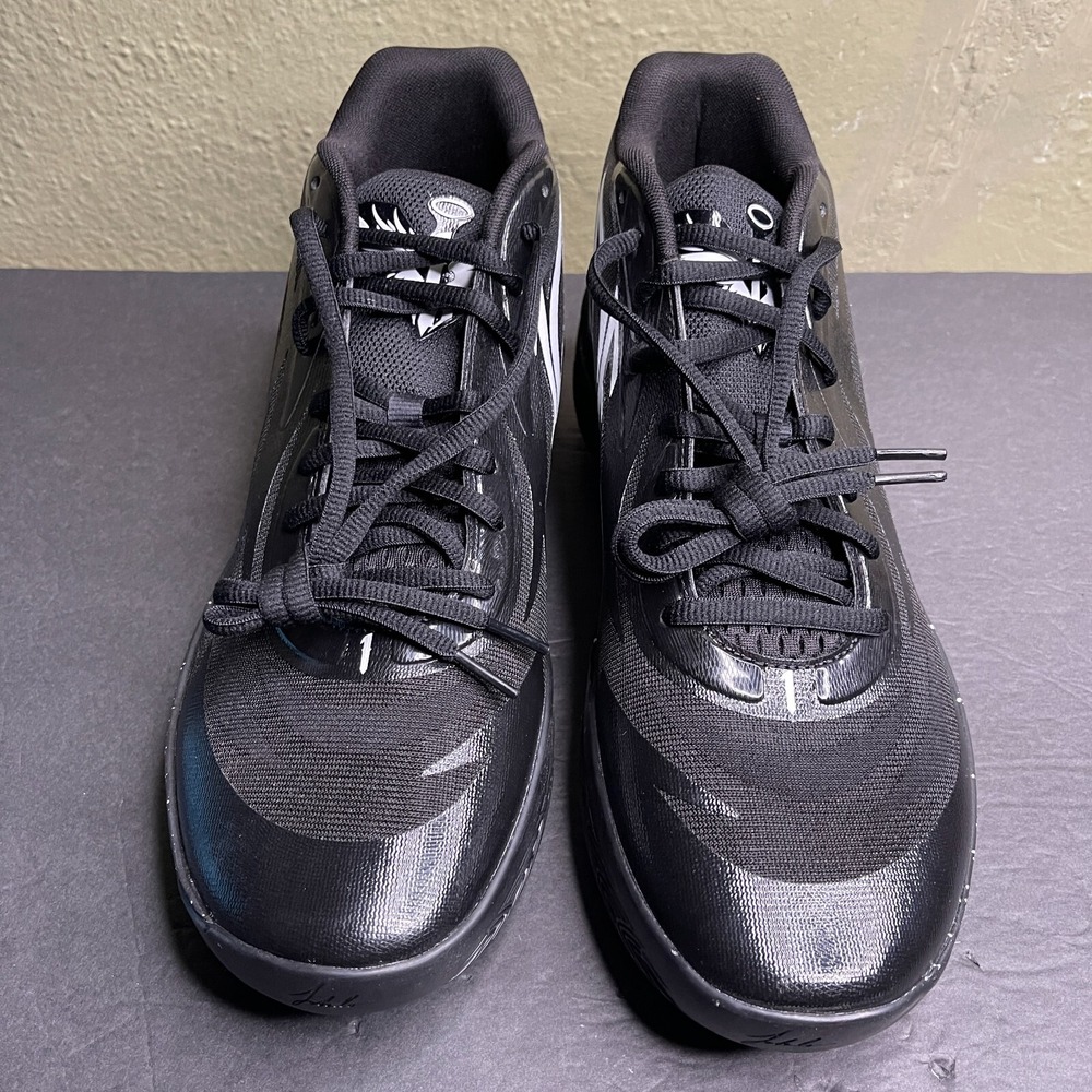 New Men's Puma LaMelo Ball MB.02 Size 13 Black White Oreo Basketball Shoes - Picture 2 of 9